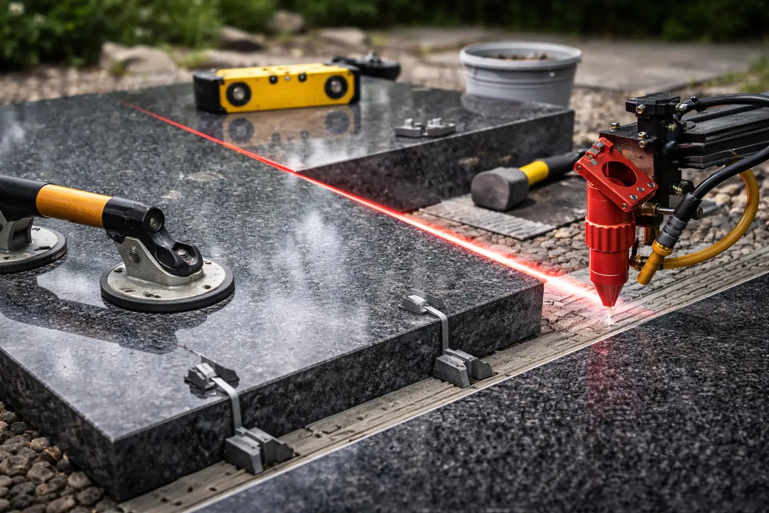 Granito plokščių montavimas kapavietėms